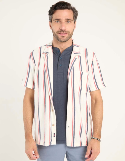 Sobrecamisa casual Faherty de algodón manga corta para hombre