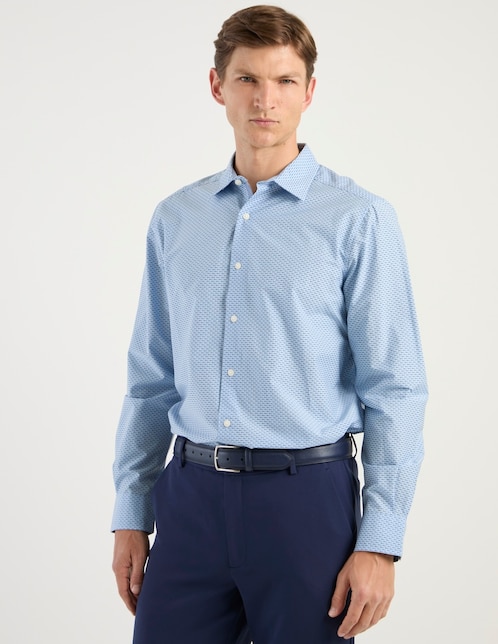 Camisa casual de algodón manga larga para hombre
