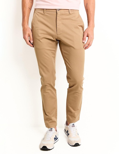 Pantalón chino slim de algodón para hombre