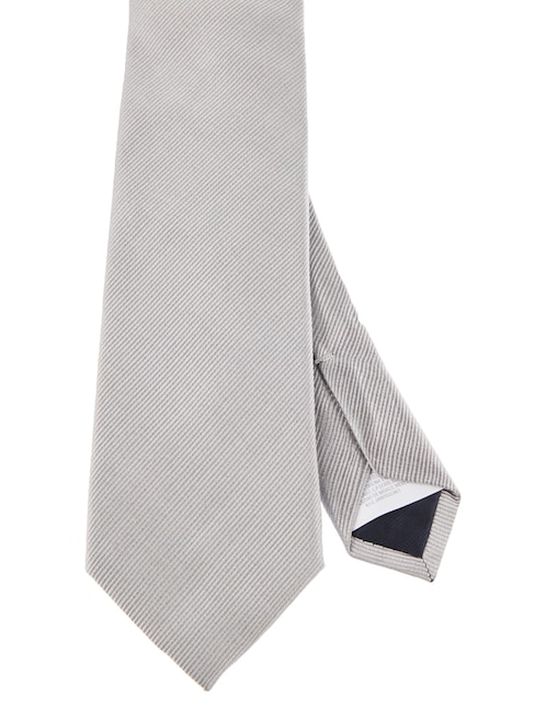 Corbata regular de seda estampado a rayas para hombre 1