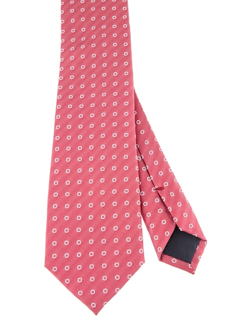 Corbata regular de seda estampado lunares para hombre 1