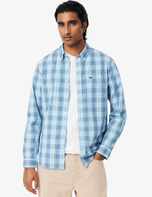 Camisa casual de algodón manga larga para hombre 1
