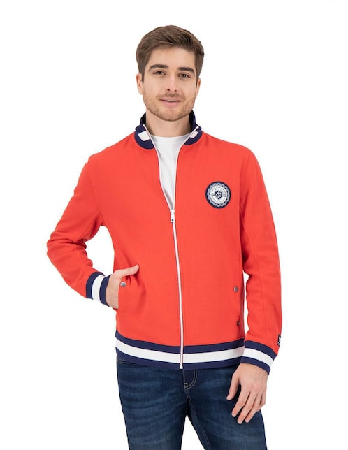 Chamarra casual Nautica Jeans con bolsillos para hombre