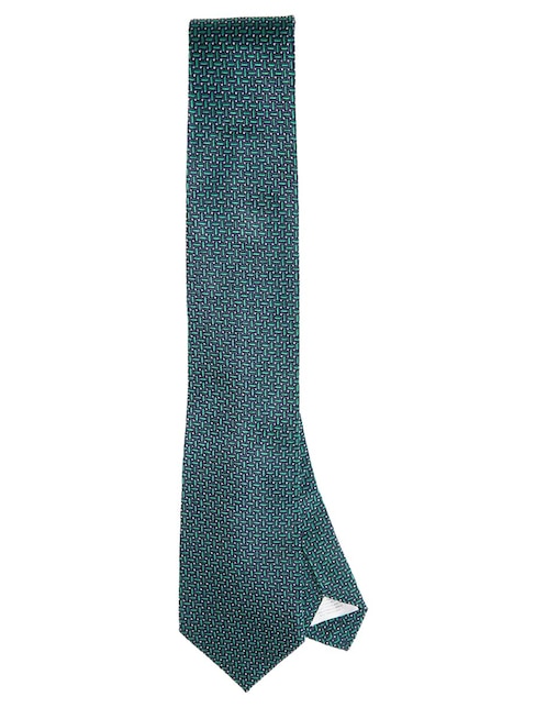 Corbata regular de seda estampada para hombre 1