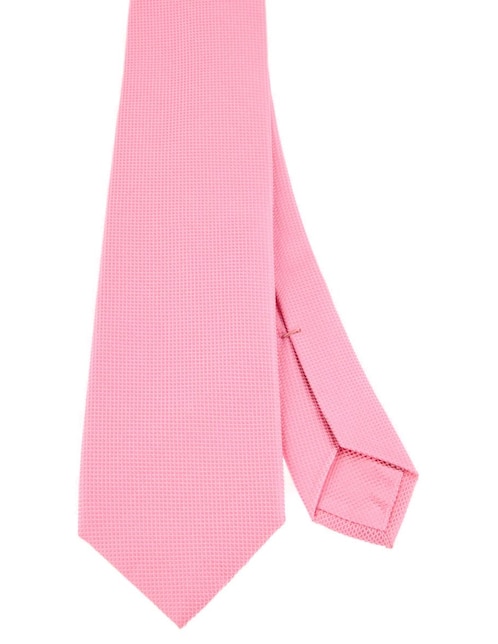 Corbata regular de seda estampado a cuadros para hombre 1