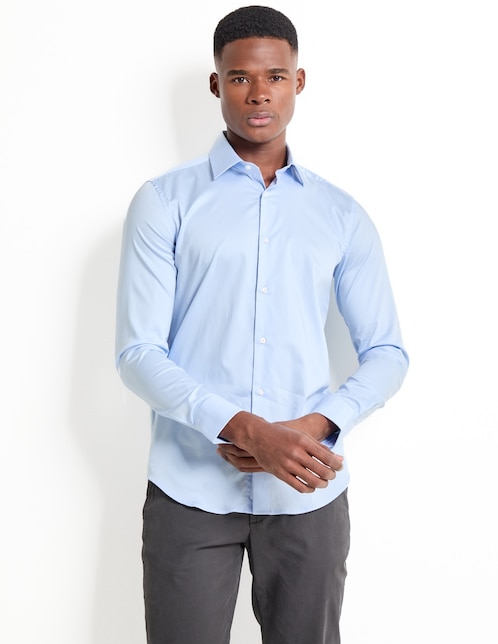 Camisa de vestir Scappino de algodón manga larga para hombre