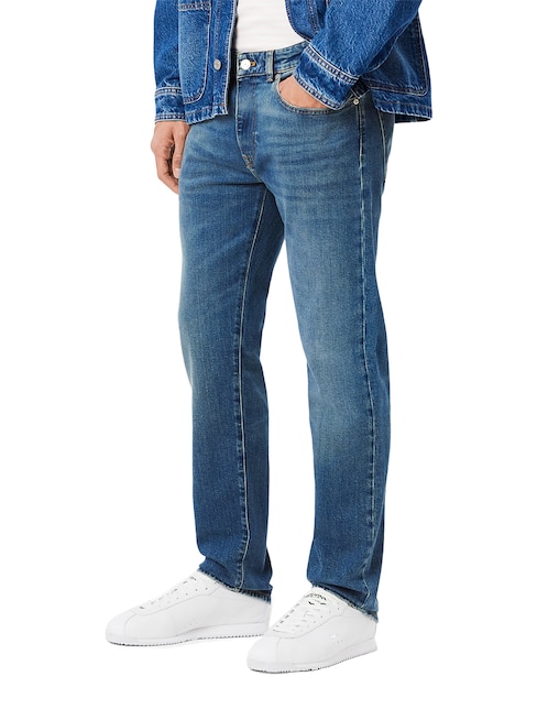 Jeans slim stone wash para hombre 1