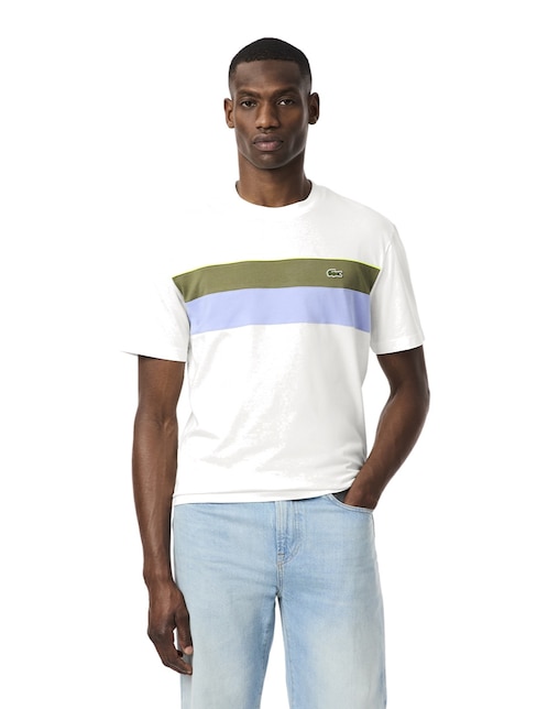 Playera color block cuello redondo para hombre 1