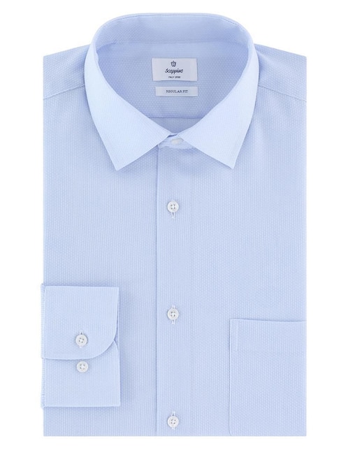 Camisa business casual Scappino de algodón manga larga para hombre