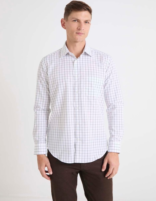 Camisa de vestir Scappino de algodón manga larga para hombre