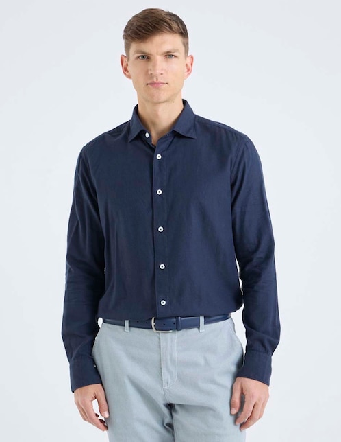 Camisa casual Scappino manga larga para hombre