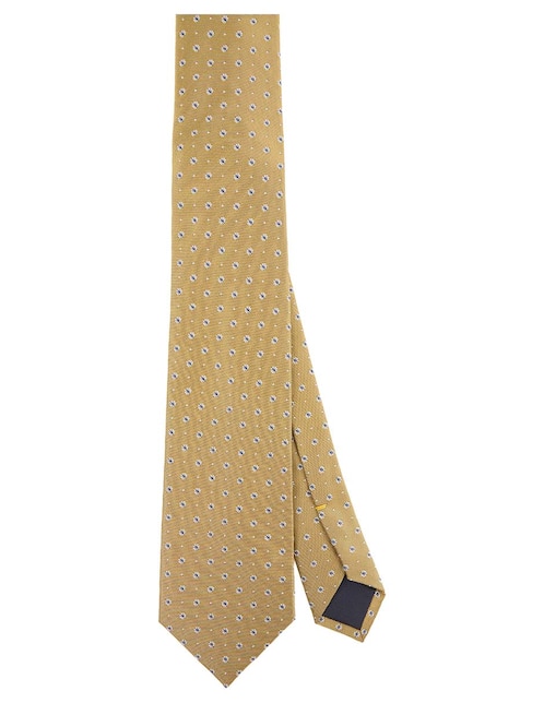 Corbata regular de seda estampado floral para hombre 1