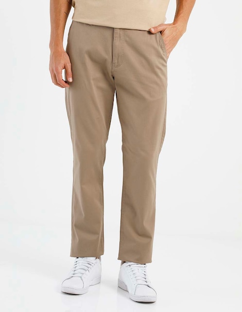 Pantalón chino regular de algodón para hombre 1