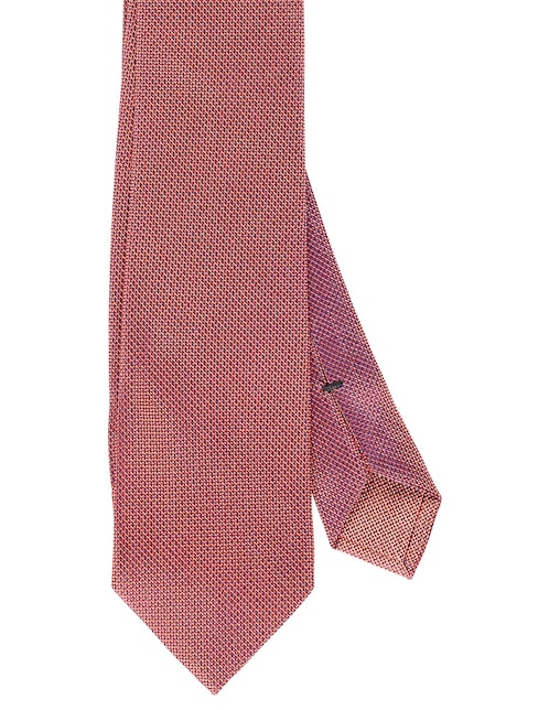 Corbata regular de seda estampado microprint para hombre 1