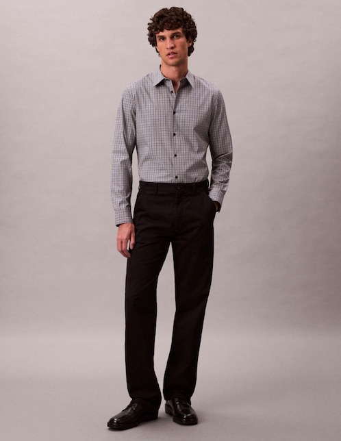 Camisa casual Calvin Klein manga larga para hombre