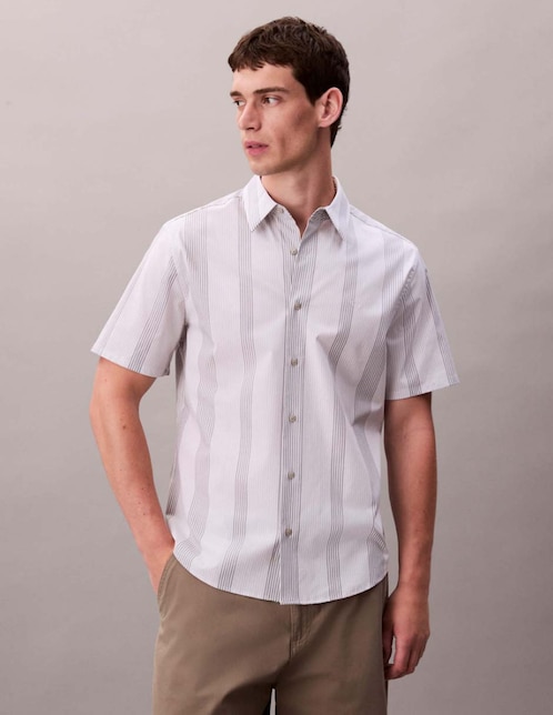 Camisa casual Calvin Klein manga corta para hombre