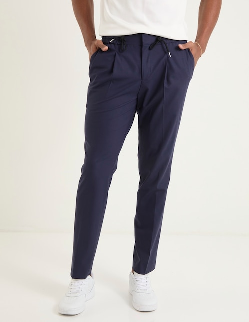 Pantalón técnico slim Hugo de lana para hombre