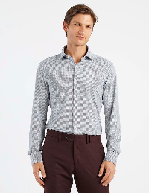 Camisa casual Hugo manga larga para hombre