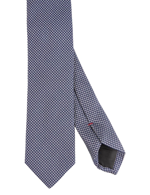 Corbata Hugo de seda estampado macroprint para hombre