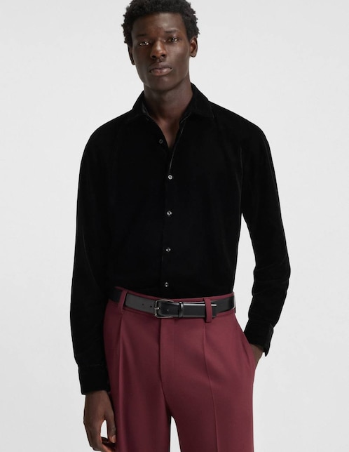 Camisa Hugo manga larga para hombre