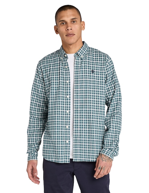 Camisa casual Timberland de algodón manga larga para hombre