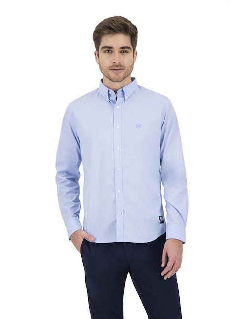 Camisa casual de algodón manga larga para hombre Camisa casual de algodón manga larga para hombre