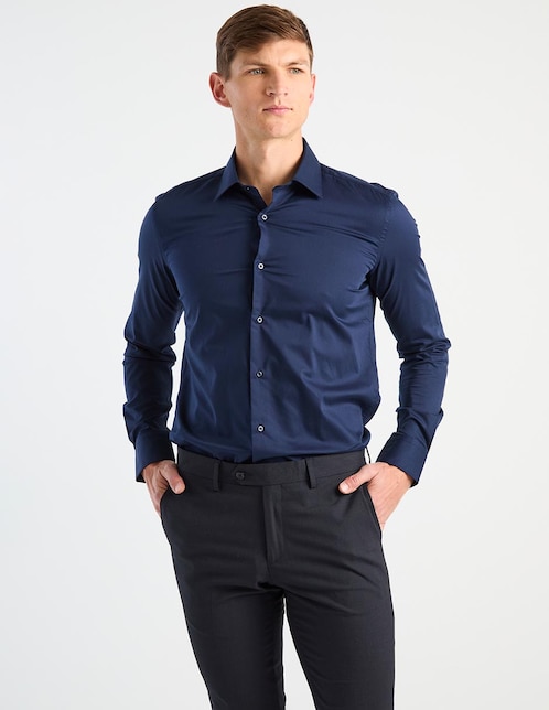CAMISA SCAPPINO CVMO0, CH, AZUL MARINO
