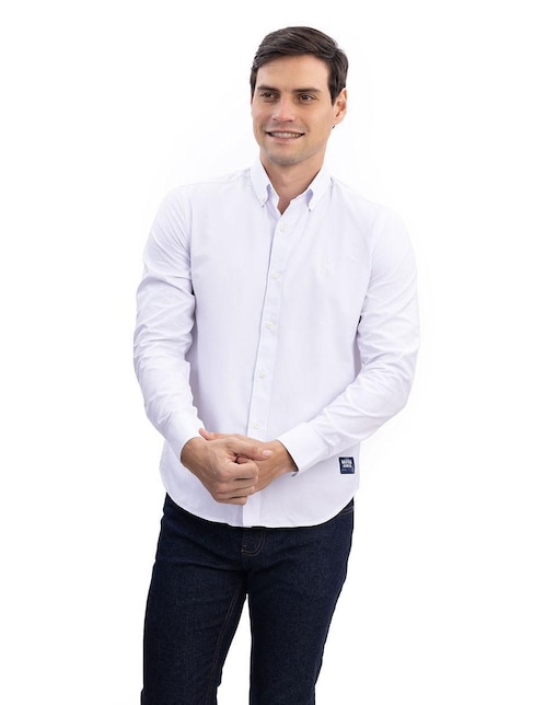 Camisa casual de algodón manga larga para hombre 1