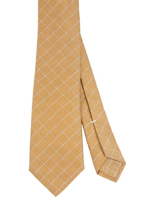 Corbata regular de seda estampado rombos para hombre 1