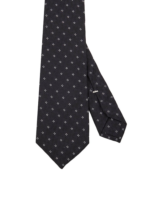 Corbata regular de seda estampado microprint para hombre 1