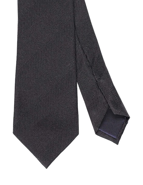 Corbata regular de seda estampado a rayas para hombre 1