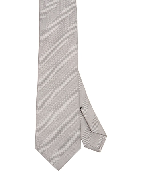 Corbata regular de seda estampado a rayas para hombre 1