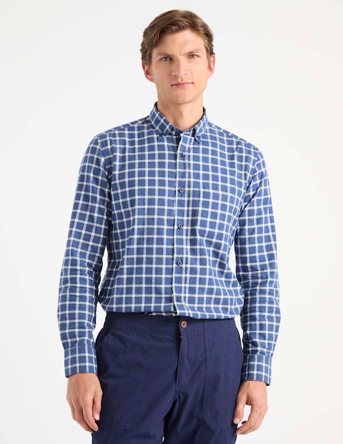 CAMISA SCAPPINO CSMO0, M, AZUL OBSCURO