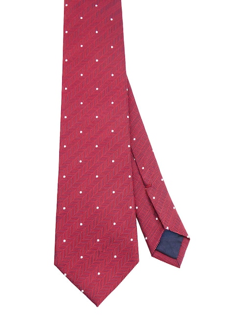 Corbata regular de seda estampado lunares para hombre 1