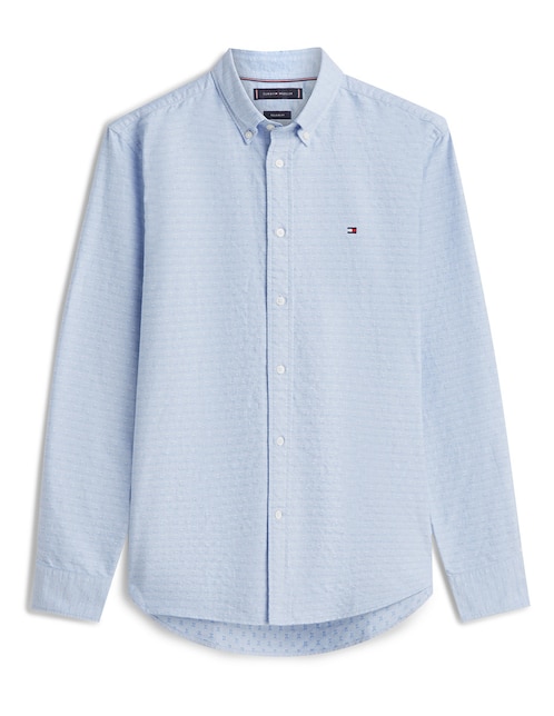 Camisa casual de algodón manga larga para hombre 1