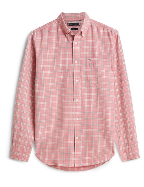 Camisa casual Tommy Hilfiger de algodón manga larga para hombre