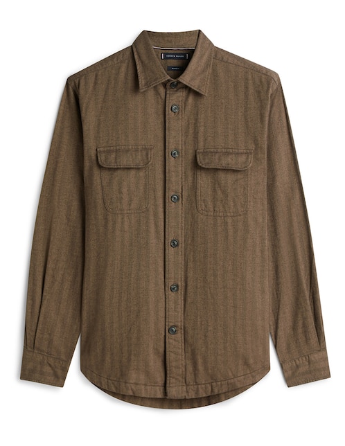 Camisa casual de algodón manga larga para hombre 1
