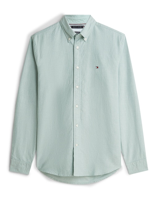 Camisa casual Tommy Hilfiger de algodón manga larga para hombre