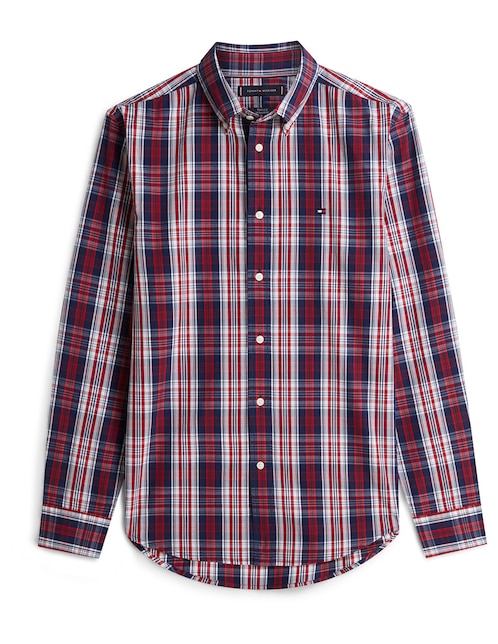 Camisa casual Tommy Hilfiger de algodón manga larga para hombre