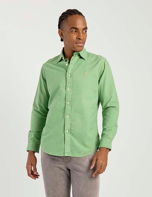 Camisa business casual de algodón marga larga para hombre 1