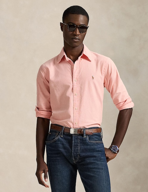Camisa business casual Polo Ralph Lauren de algodón manga larga para hombre