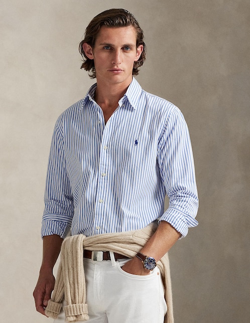 Camisa business casual Polo Ralph Lauren de algodón manga larga para hombre