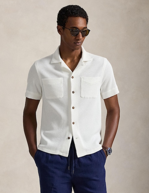 Camisa casual de algodón manga corta para hombre 1