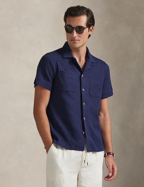 Camisa casual de algodón manga corta para hombre 1