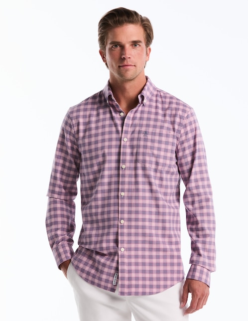 Camisa casual Original Penguin de algodón manga larga para hombre