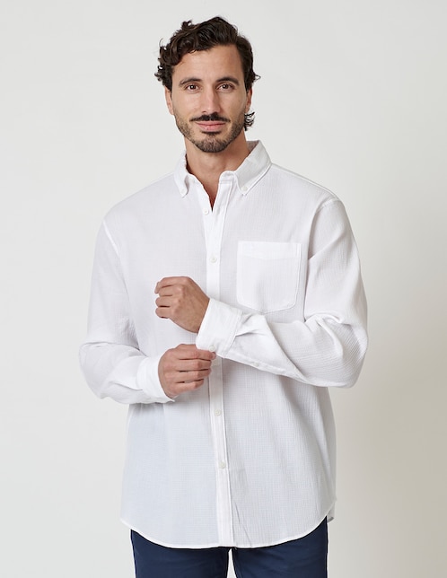 Camisa casual Original Penguin manga larga para hombre