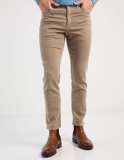 Pantalón regular de algodón para hombre 1