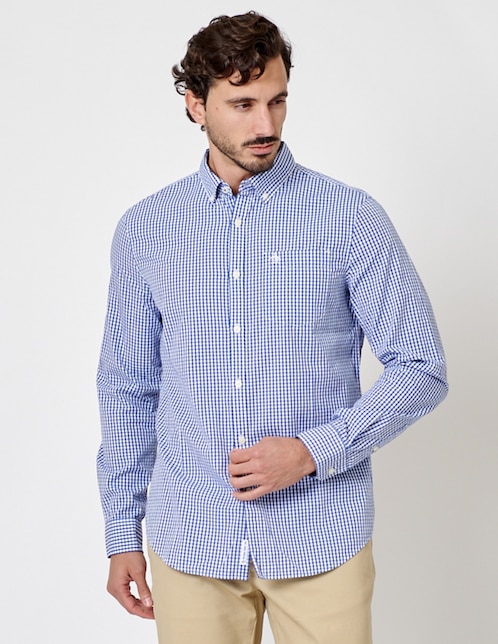 Camisa casual de algodón manga larga para hombre 1