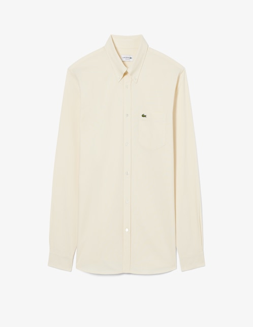 Camisa casual Lacoste de algodón manga larga para hombre