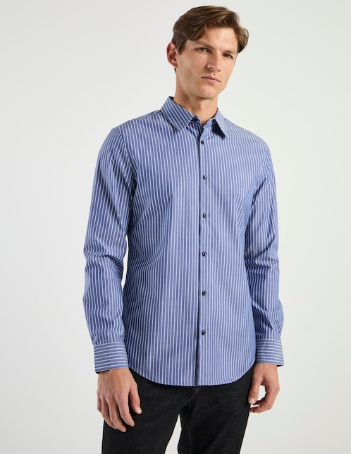 Camisa casual de algodón manga larga para hombre 1